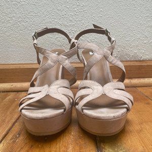 Blush Nude Platform Wedges